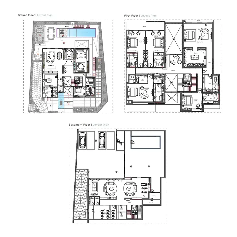 7 Bedrooms villa - Fairways 156 floor plan