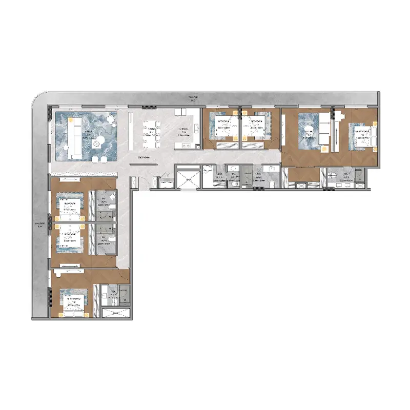 6 bedroom floor plan