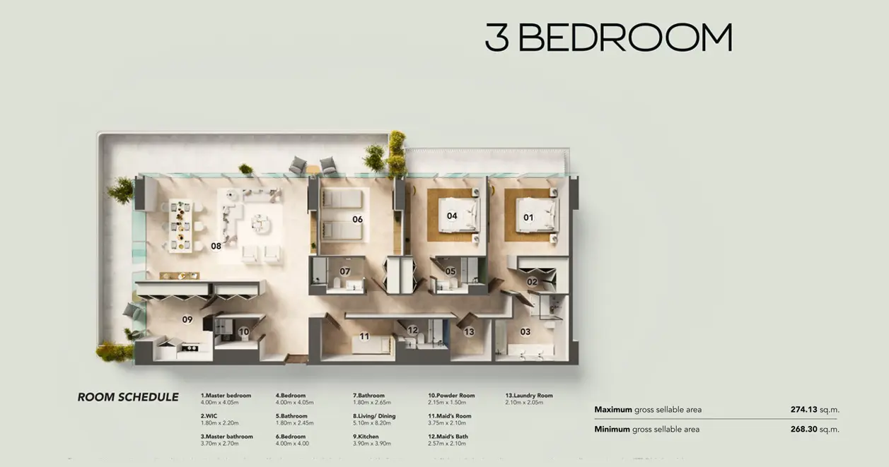 Type A floor plan