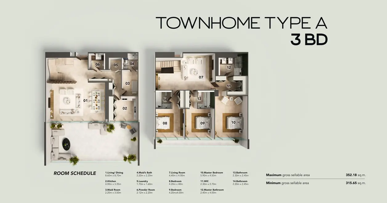 Townhome - Type A floor plan