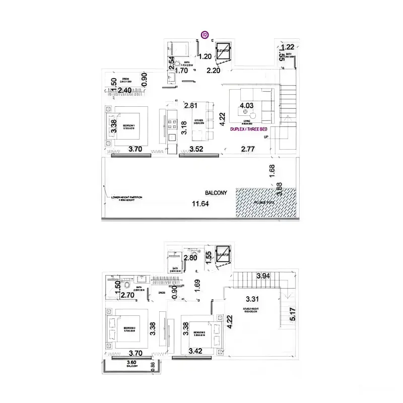 3 bedroom floor plan