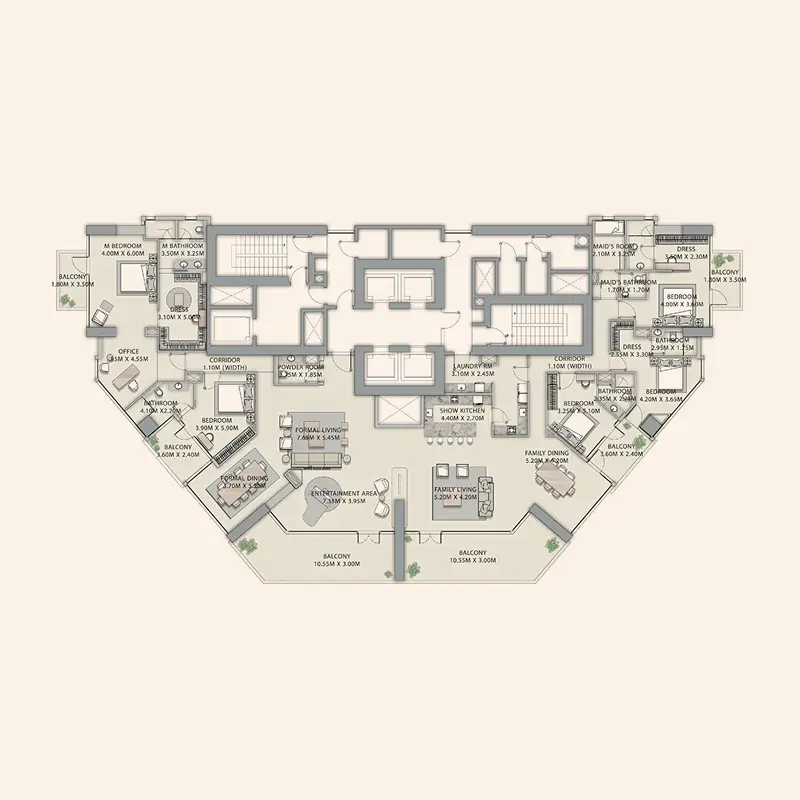 5 bedroom Penthouse -  Velor Penthouses floor plan