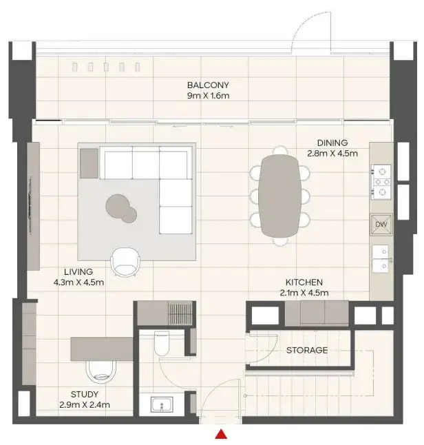 2 Bedrooms townhouse - LIV Maritime floor plan