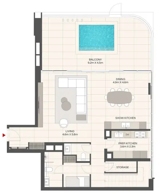 3 Bedrooms townhouse - LIV Maritime floor plan