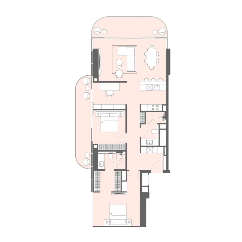 2 bedroom floor plan