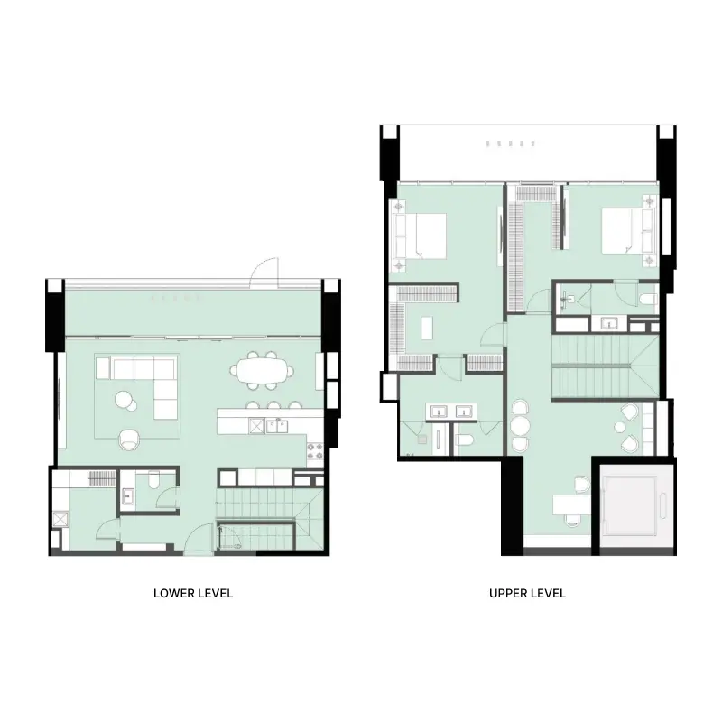 2 bedroom floor plan