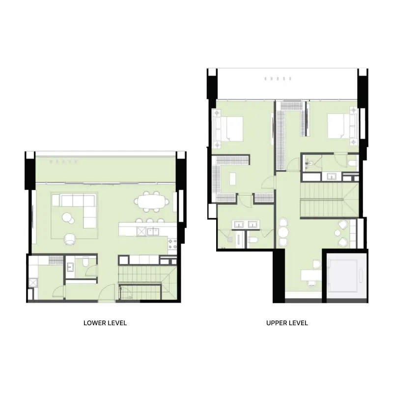2 bedroom floor plan