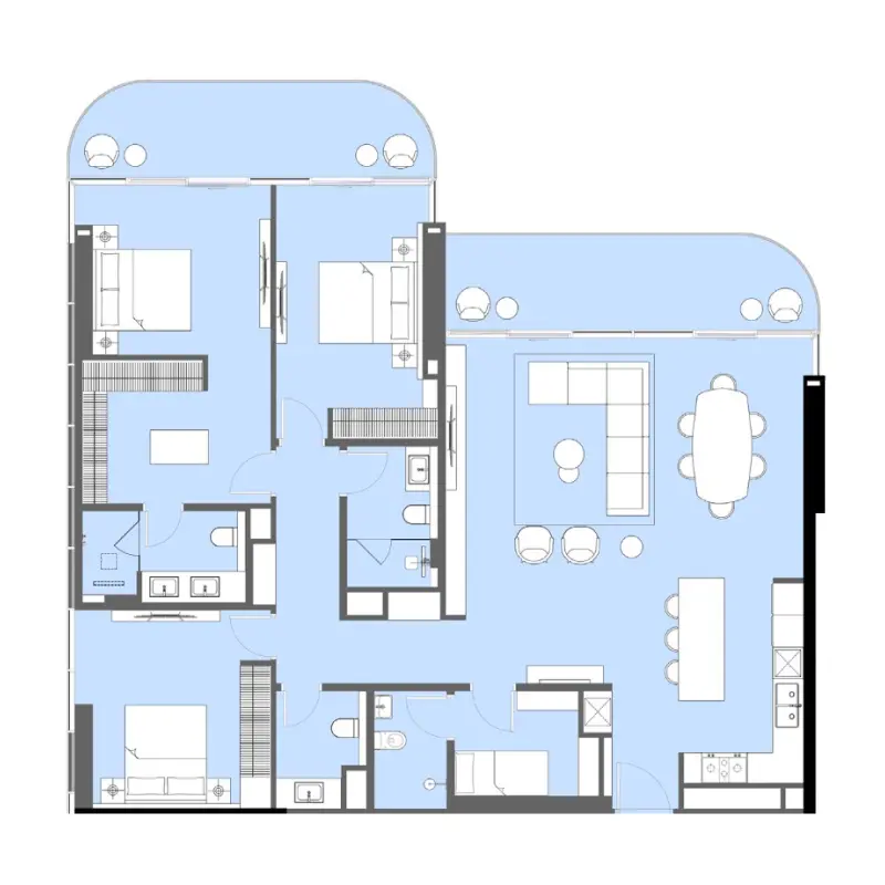 3 bedroom floor plan