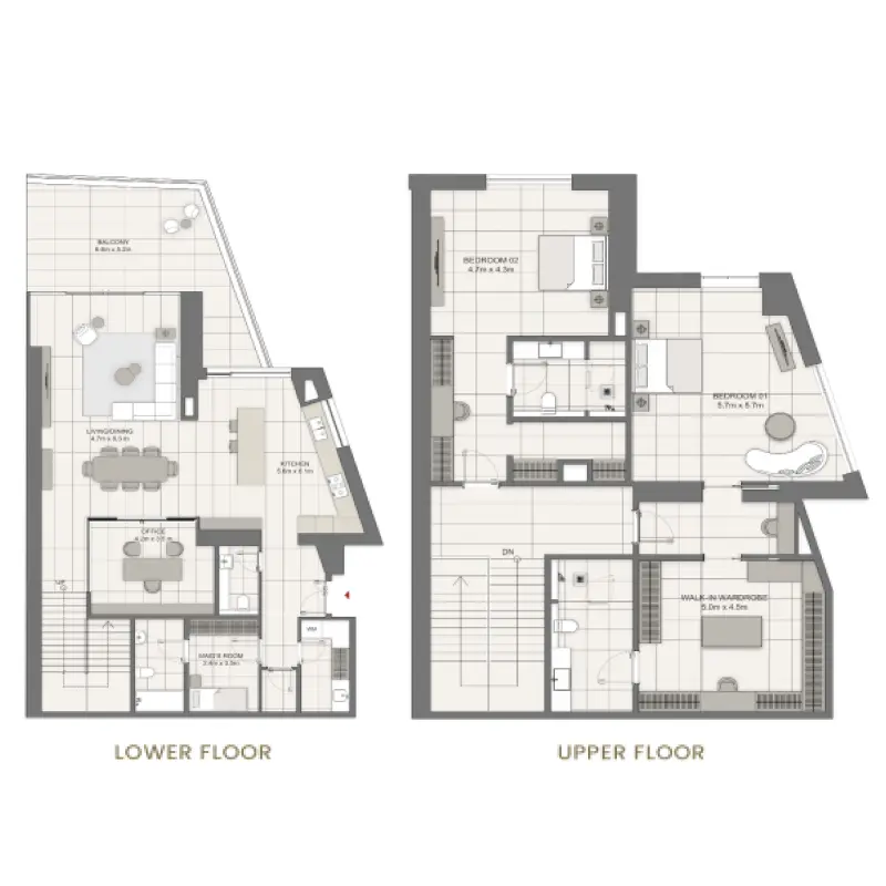 2 bedroom floor plan
