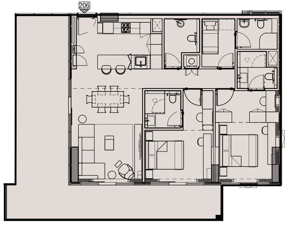2 Bedrooms apartments - Wynwood by Imtiaz floor plan