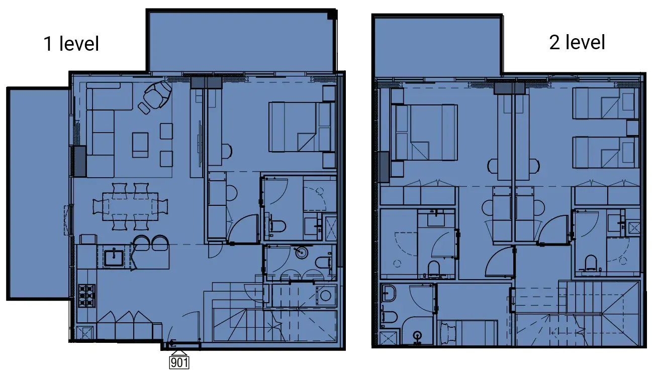 3 Bedrooms duplex - Wynwood by Imtiaz floor plan