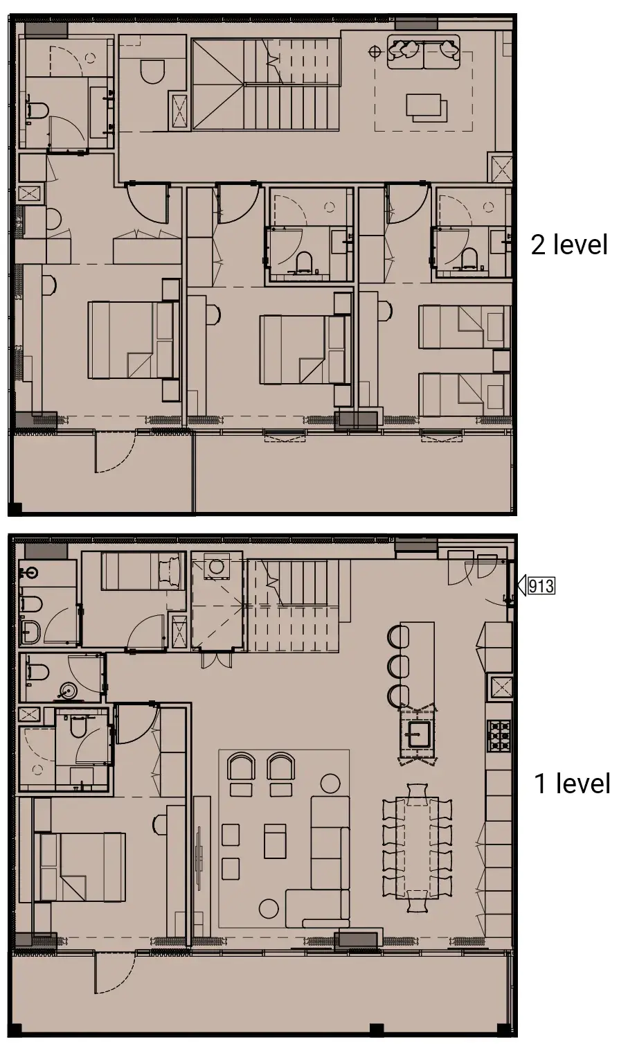 4 Bedrooms duplex - Wynwood by Imtiaz floor plan