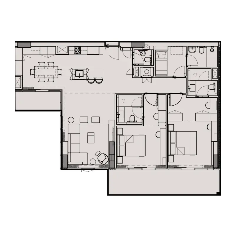 2 bedroom Apartments -  Wynwood by Imtiaz floor plan