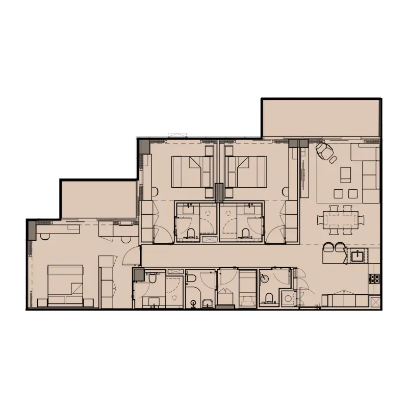 3 bedroom Apartments -  Wynwood by Imtiaz floor plan