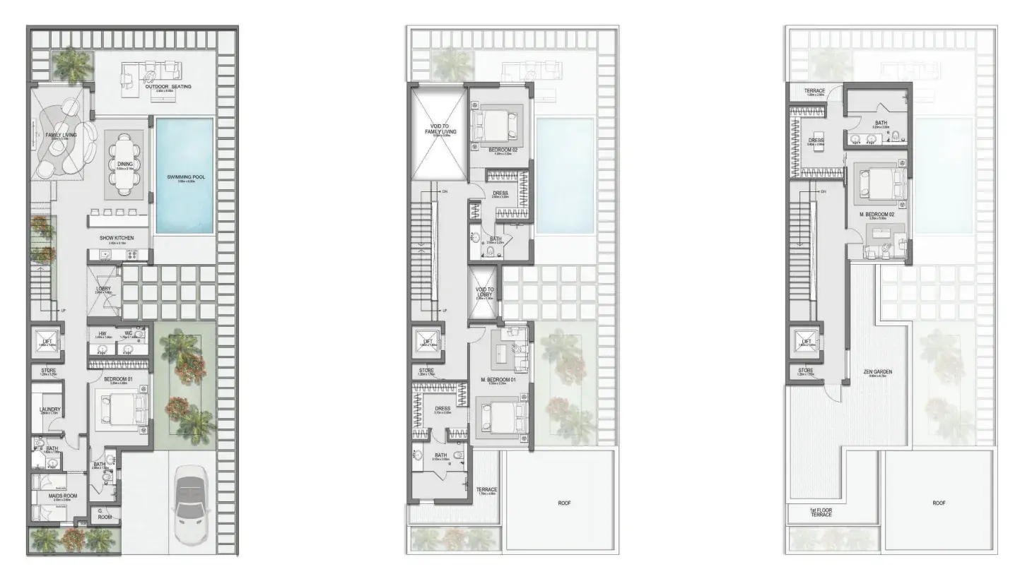 4.5 bedrooms villa - Selora Residences floor plan