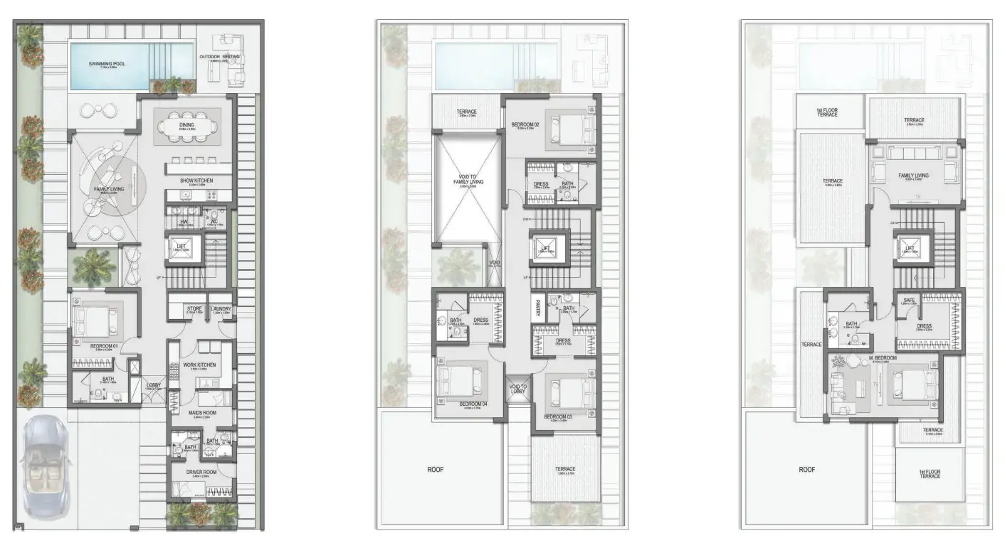 5.5 bedrooms villa - Selora Residences floor plan