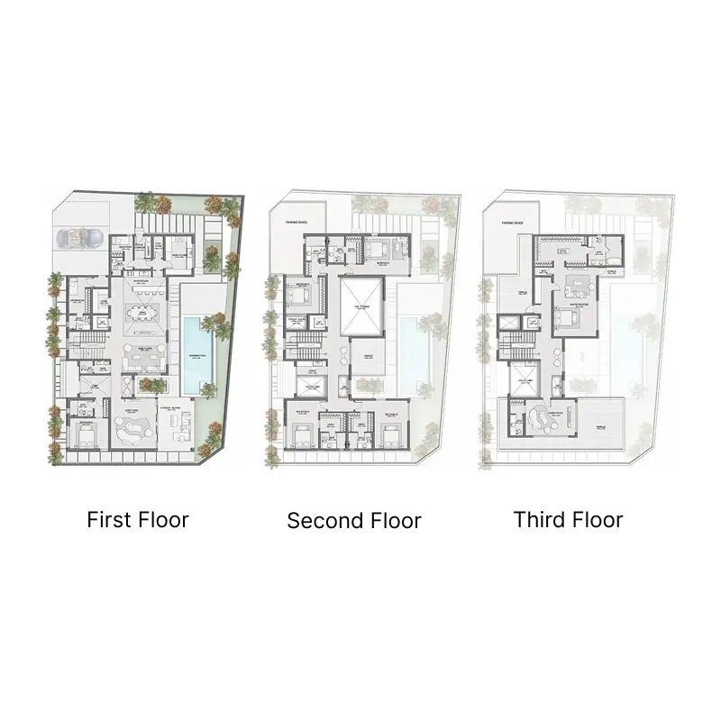 6 bedroom + pool Villa -  Selora Residences floor plan
