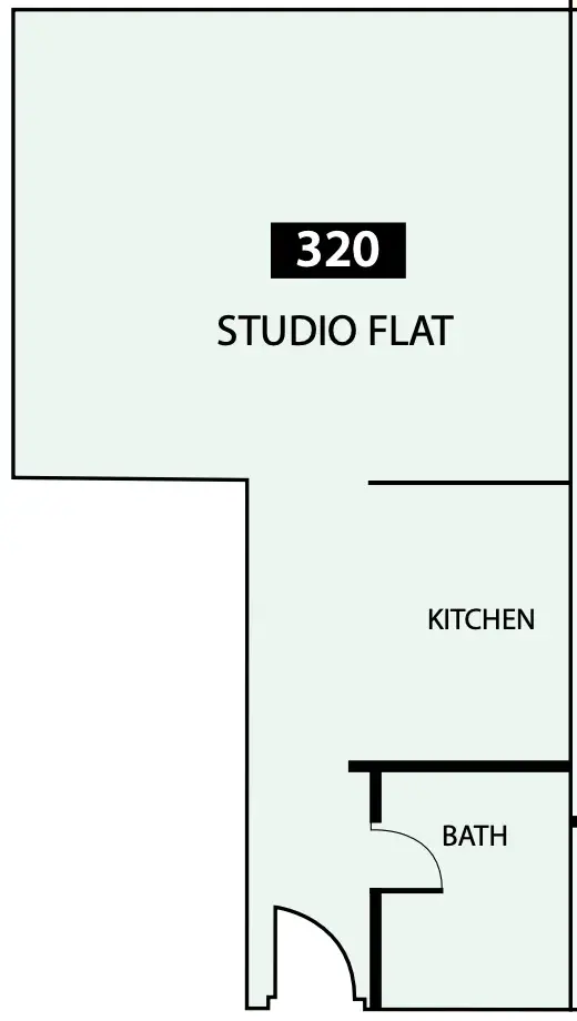 Studio apartments - Paradise View 1 floor plan