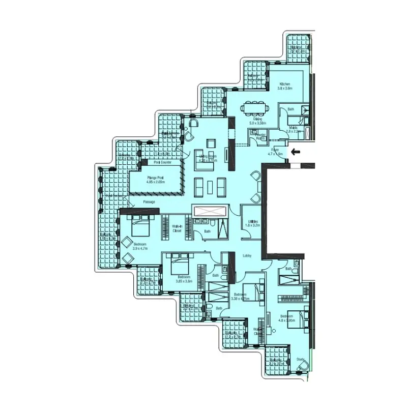 4 bedroom floor plan