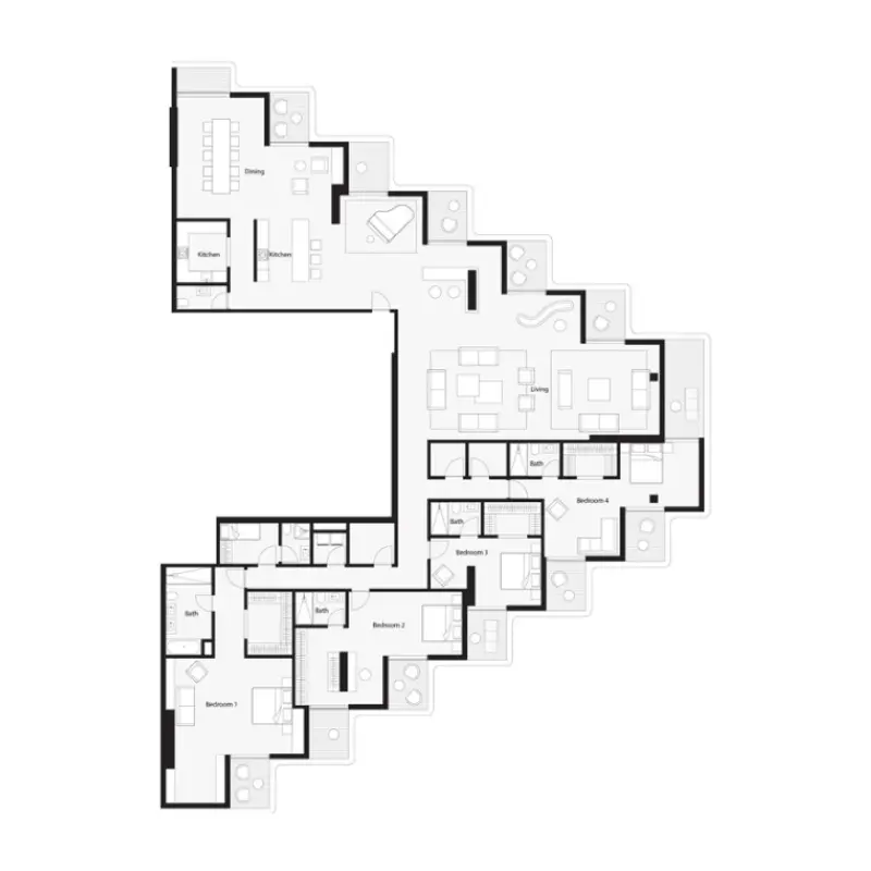 5 bedroom floor plan