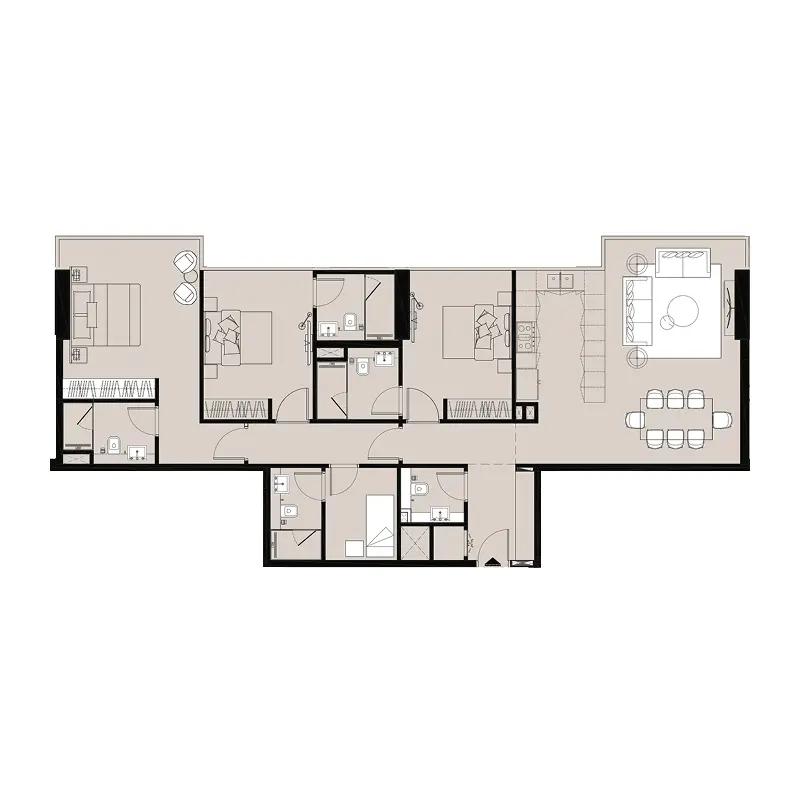3 bedroom Apartments -  Sunset Bay 4 floor plan