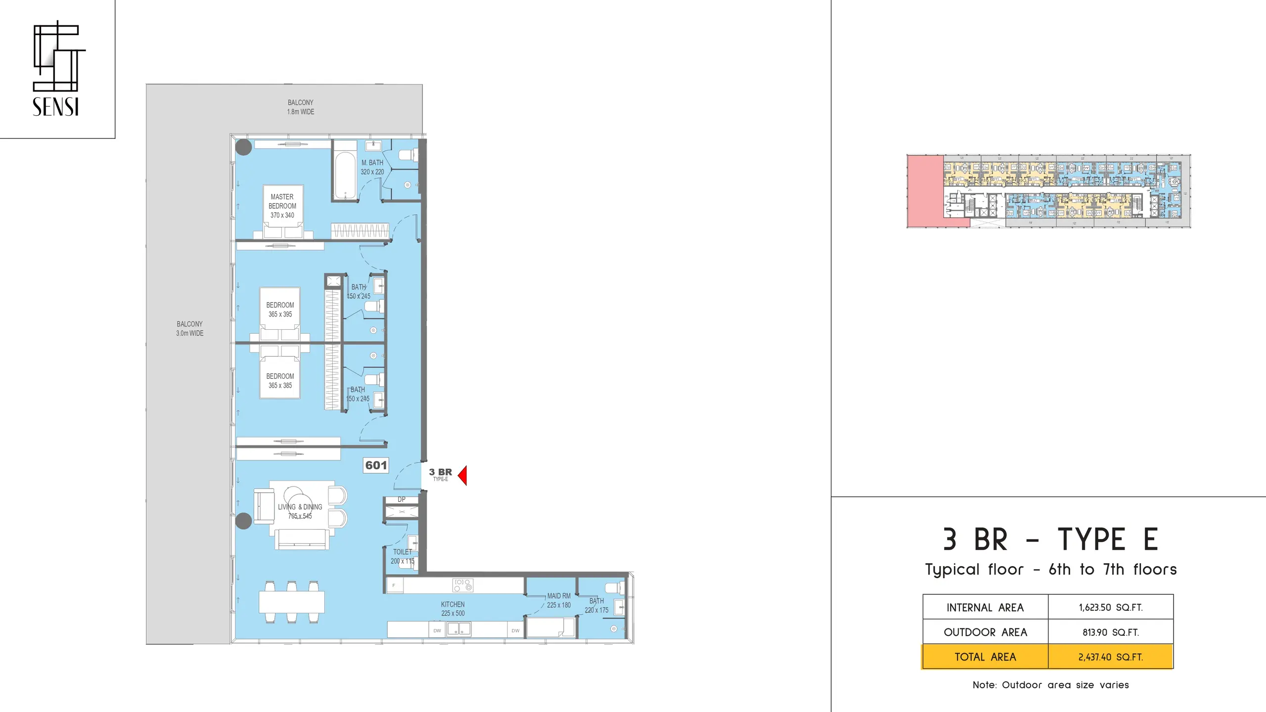 Type E floor plan