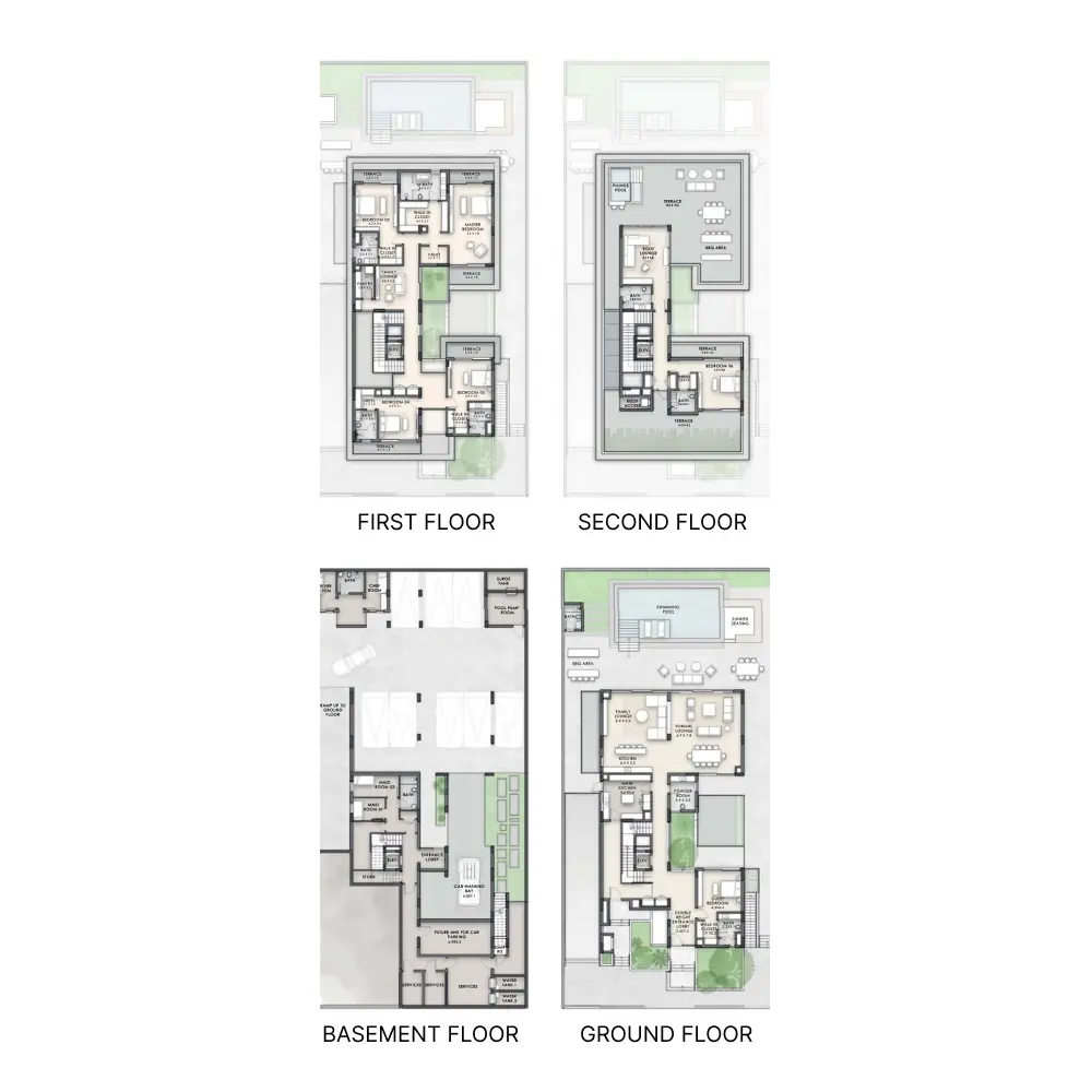 6 bedroom floor plan