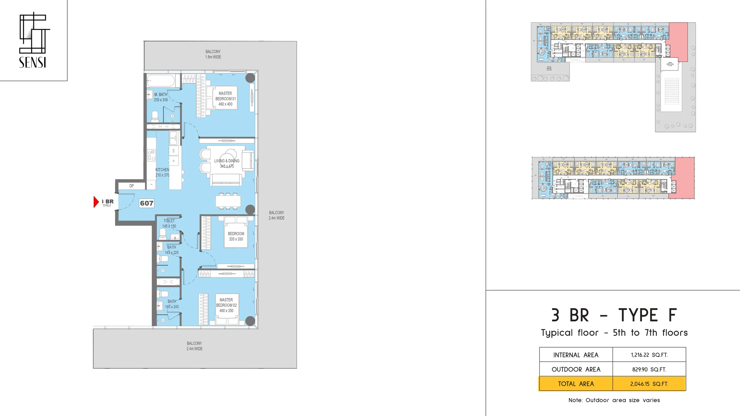Type F floor plan