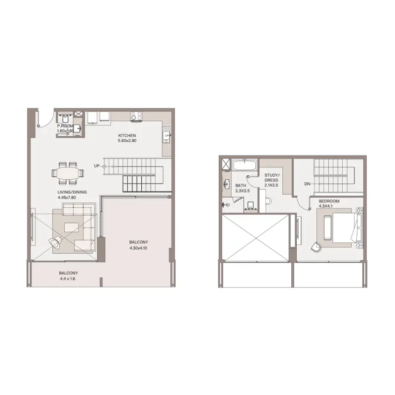 1 bedroom floor plan