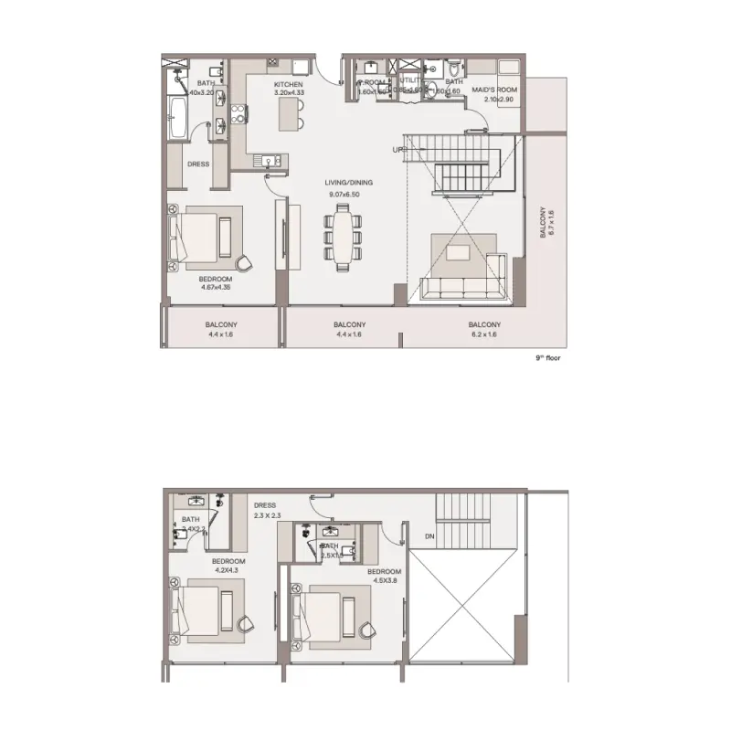 3 bedroom floor plan