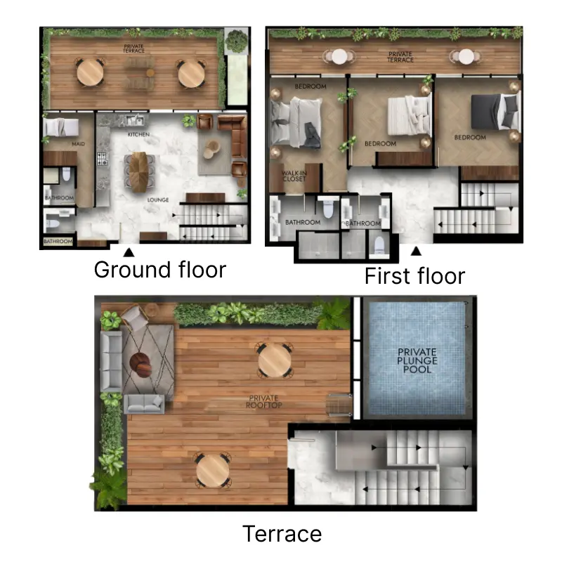 3 bedroom floor plan