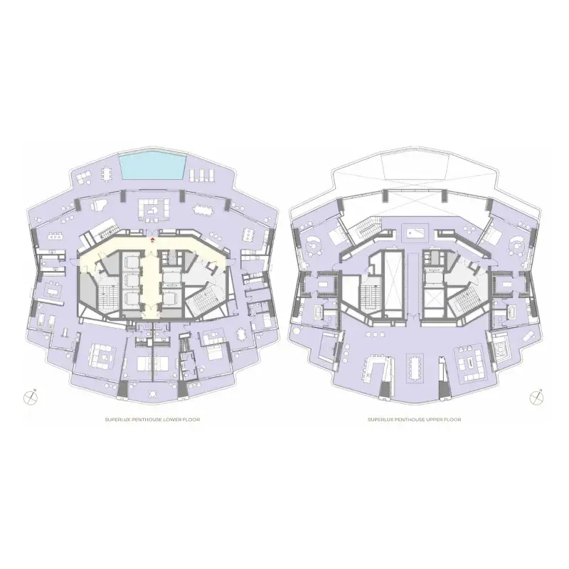 5 Bedrooms penthouse - LIV Lux floor plan