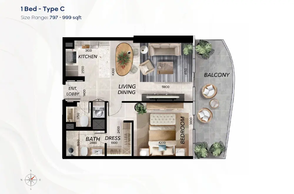 Type C floor plan