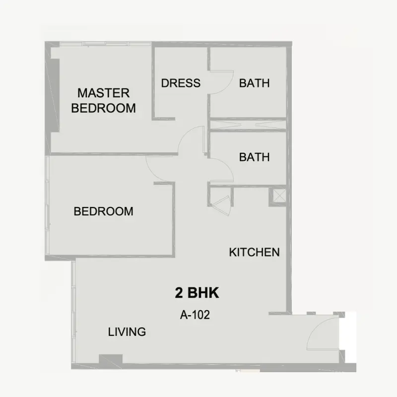 2 bedroom floor plan