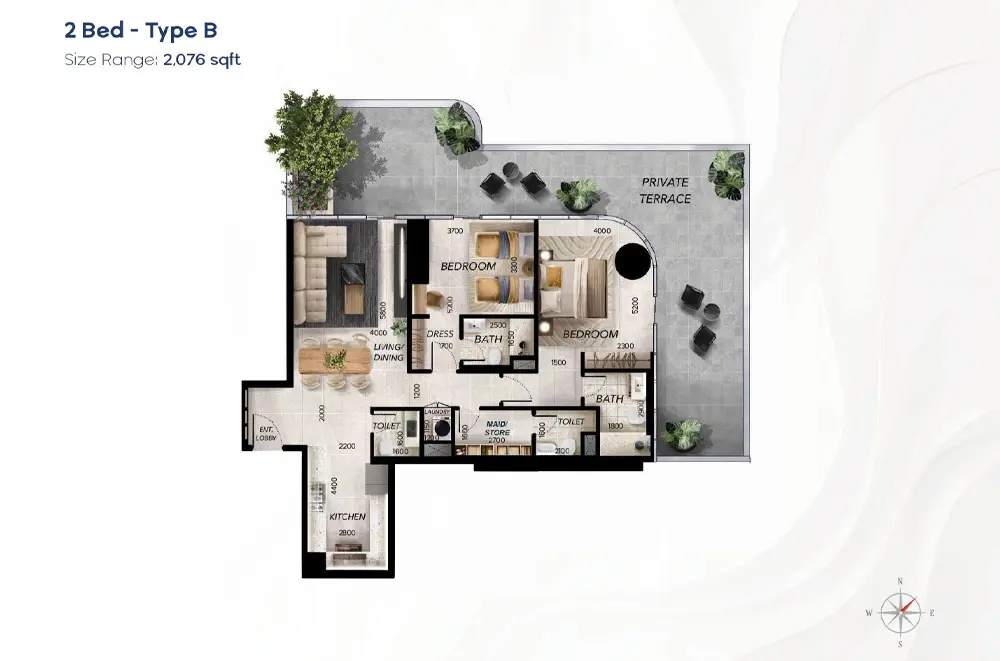 Type B floor plan