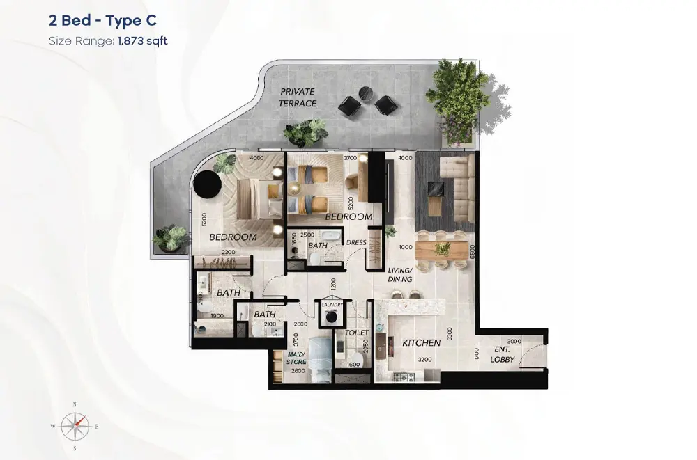Type C floor plan