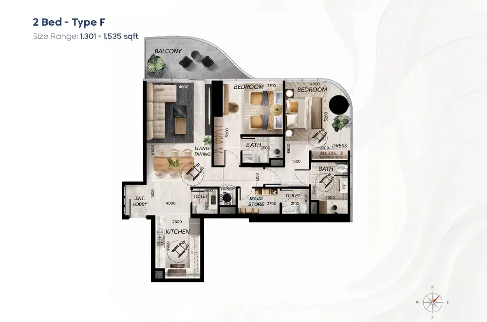 Type F floor plan