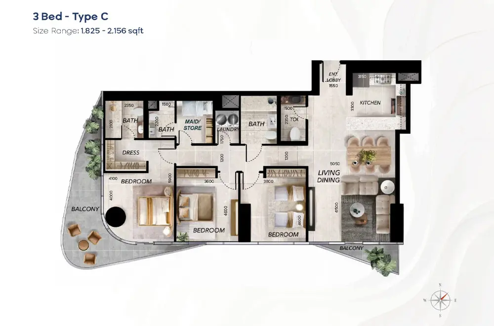 Type C floor plan