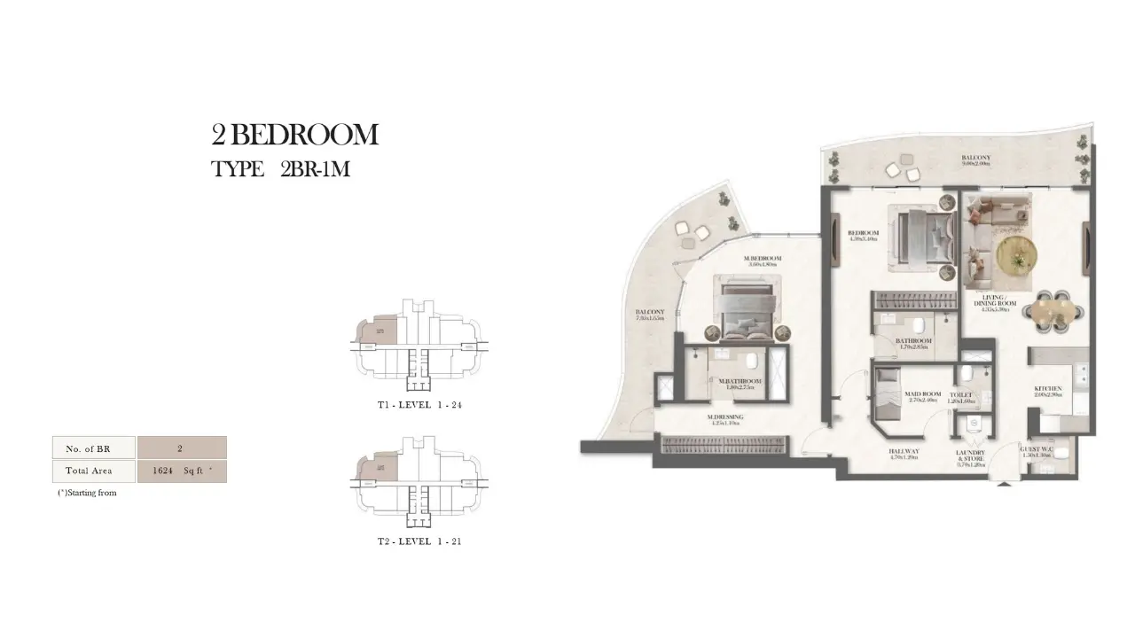 Maid | Type 1 floor plan