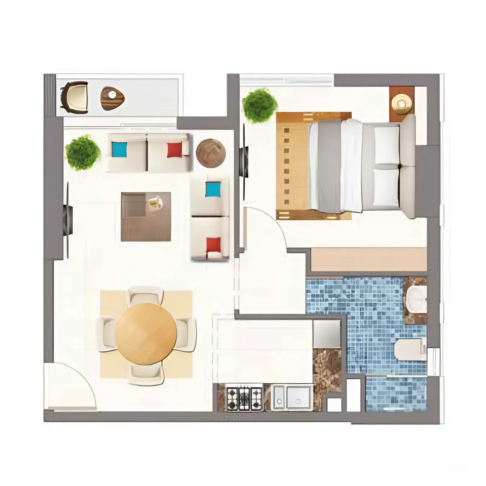 2 bedroom floor plan