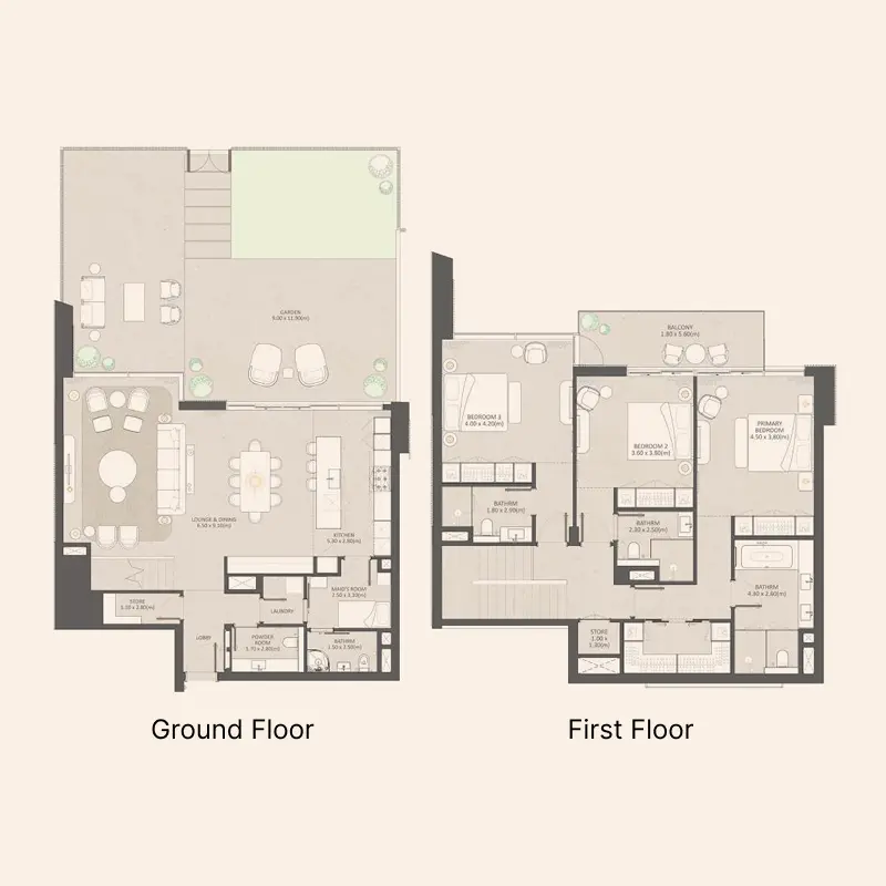 3 bedroom floor plan