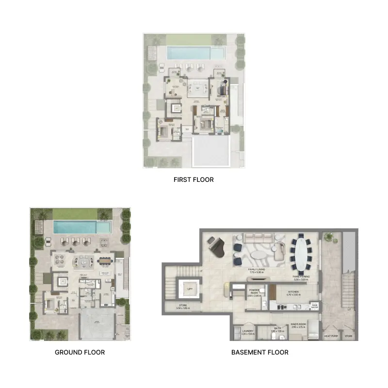 4 bedroom + basement floor plan
