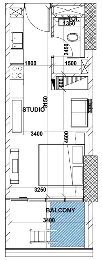 Studio apartments - Peace Lagoons floor plan