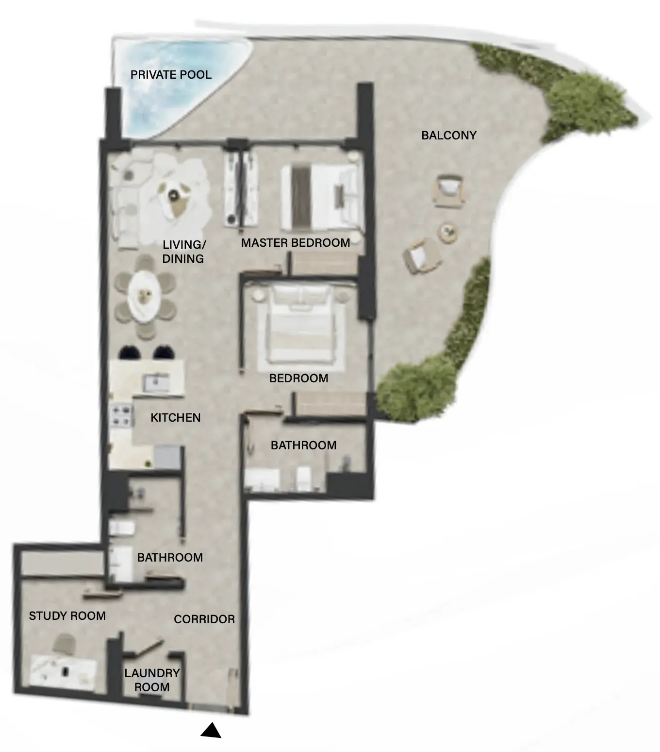 2 Bedrooms apartments - Weybridge Gardens 4 floor plan