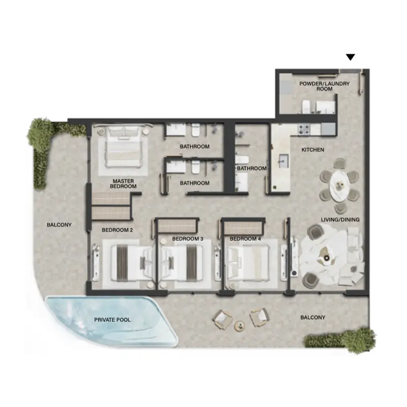 4 bedroom floor plan