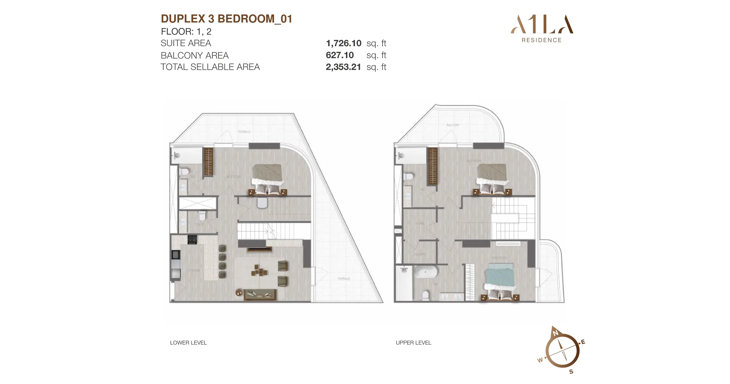 Duplex - Type 1 floor plan