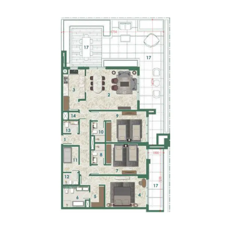 3 bedroom floor plan
