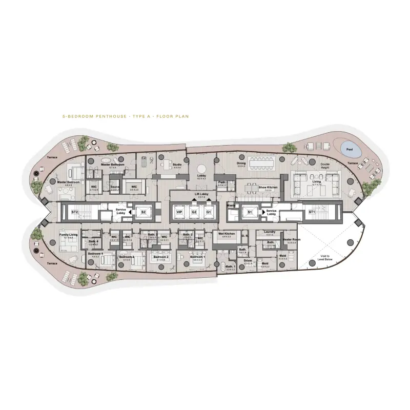 5 bedroom floor plan