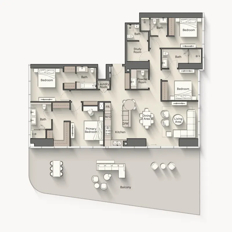 4 bedroom floor plan