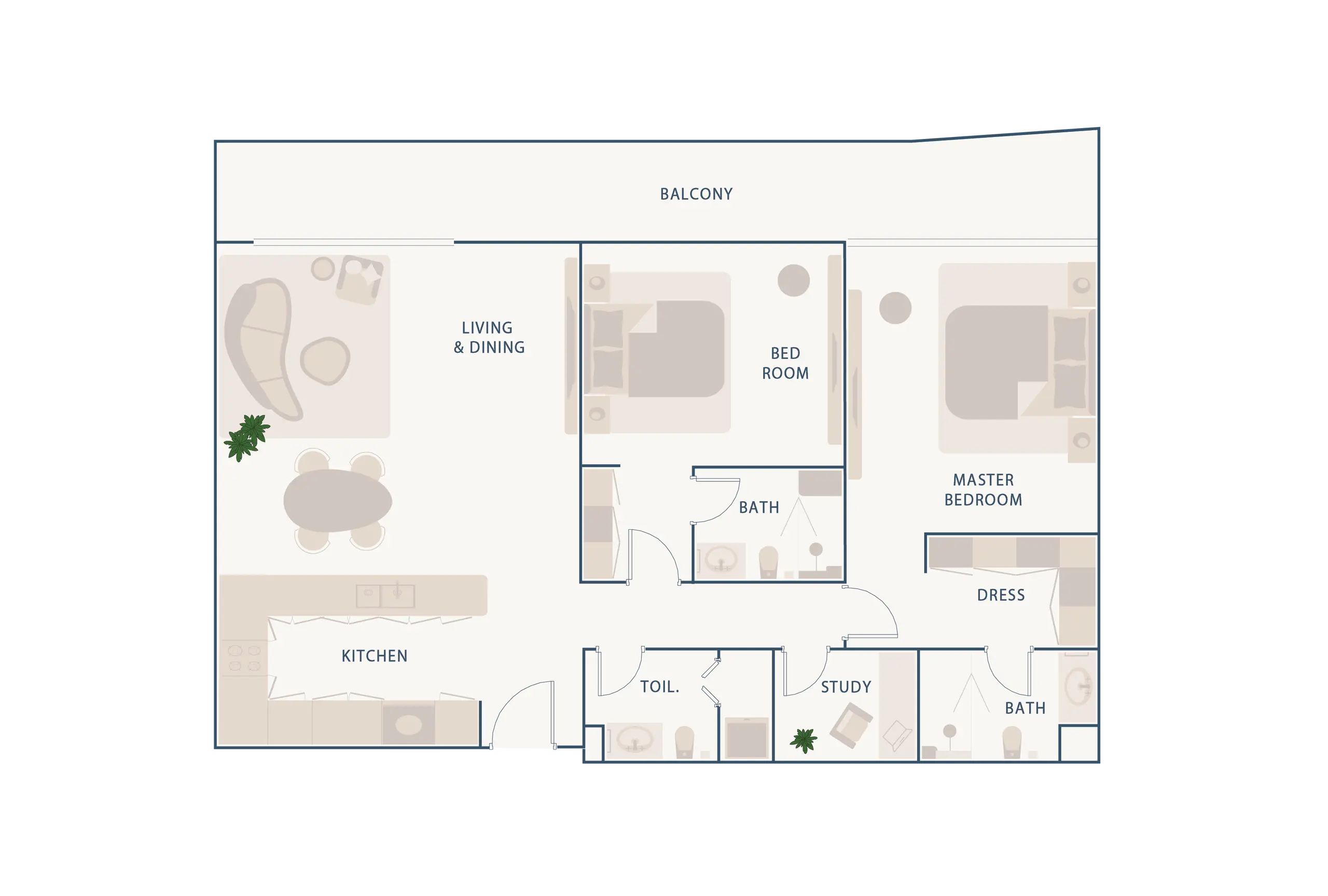 2 Bedroom Type A floor plan